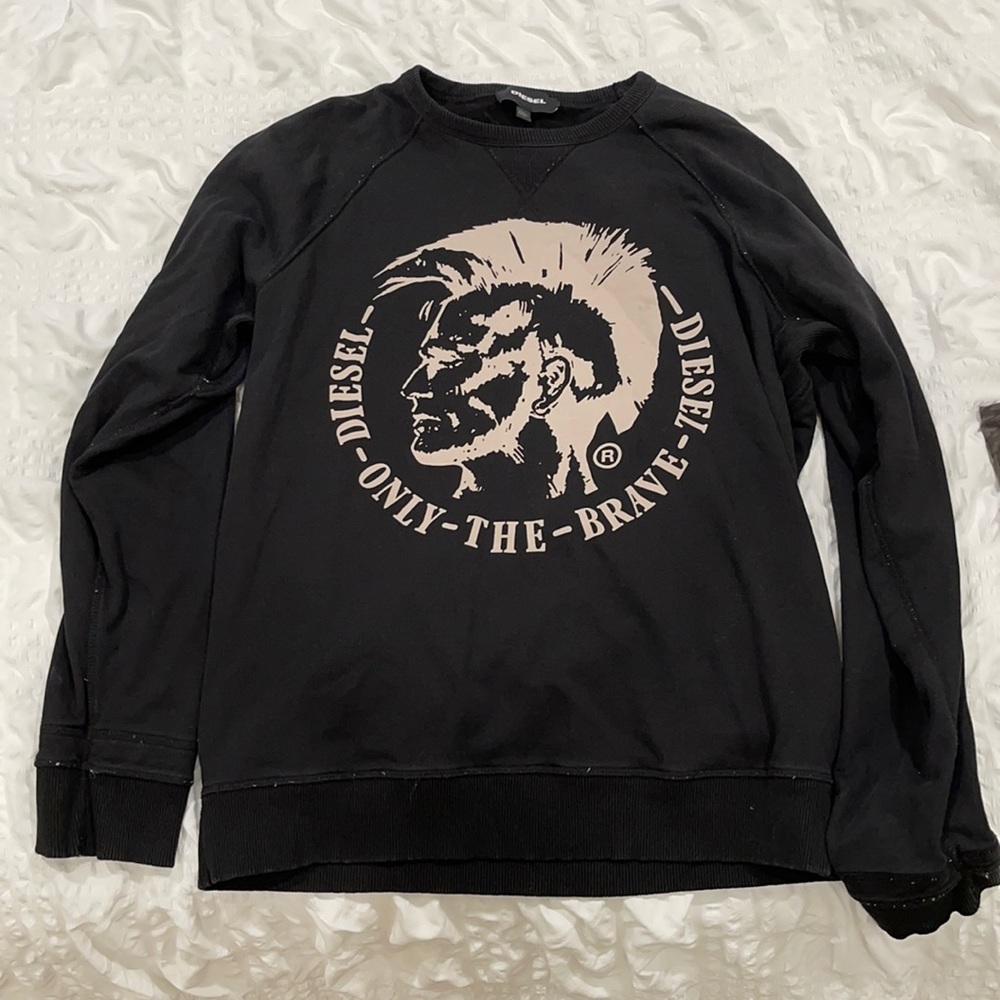 Black Diesel sweatshirt with original Indian face